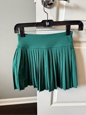 abercrombie kids Green Pleated Skater Skirt